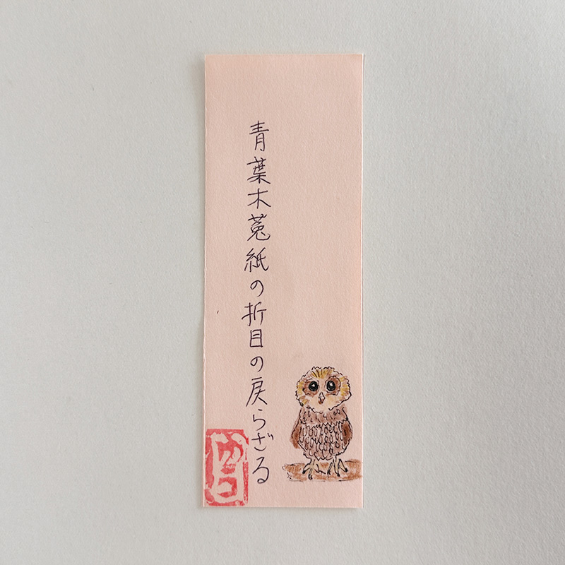 青葉木菟紙の折目の戻らざる